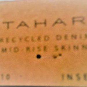 TAHARI DARK BLUE DENIM SKINNY LEG JEANS, SZ 10/30